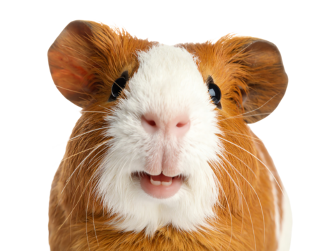 Cute guinea pig with a playful expression