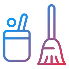 Cleaning Line Icon Style
