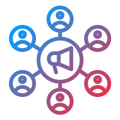 Affiliate Marketing Line Icon Style