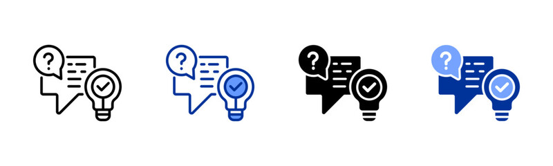 Answer icon sheet multiple style collection