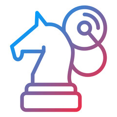 Digital Strategy Line Icon Style