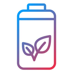 Eco Battery Line Icon Style
