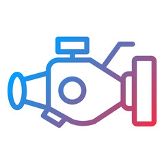 Engine Line Icon Style