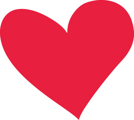 Red Heart Vector Icon. Flat Illustration Style..
