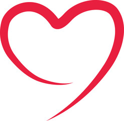 Heart Signature Ouline. Love Line Art. 