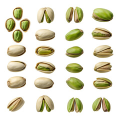 Pistachio nuts healthy snack food nut deliciousness on transparent background
