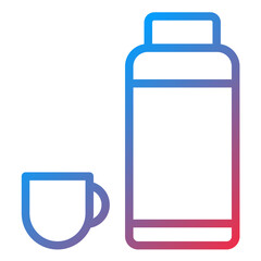 Thermos Line Icon Style
