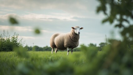 Fototapeta premium A Sheep in a field