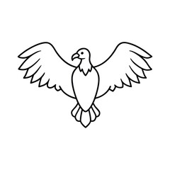 Obraz premium vulture with outstretched wings line art