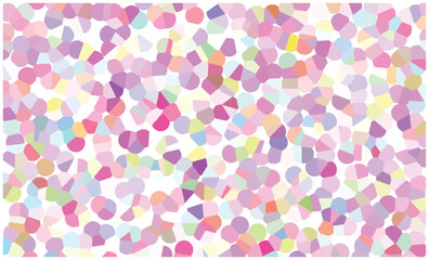 Abstract background Mosaic of Colorful Irregular Shapes and seamless pattern with hearts