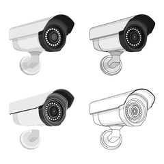 cctv vector image and illustrator
