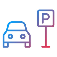 Parking Line Icon Style