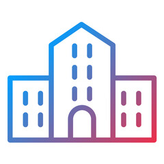 Fototapeta premium Apartments Line Icon Style