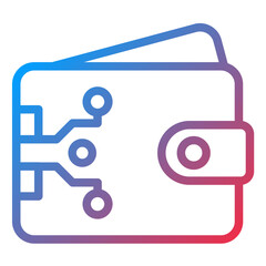 Fototapeta premium Ewallet Line Icon Style