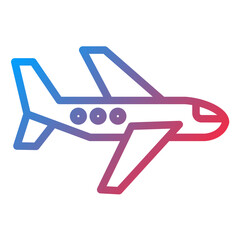 Air Shipping Line Icon Style