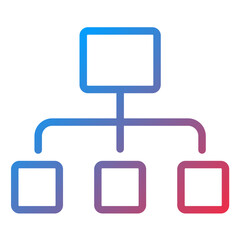 Sitemap Line Icon Style