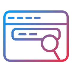 Search Bar Line Icon Style