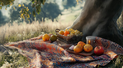 Autumn Picnic A Real Aesthetic Wallpaper Background of Nature's Bounty