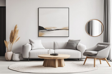 A modern and minimalist living room