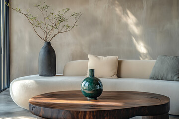 A modern and minimalist living room