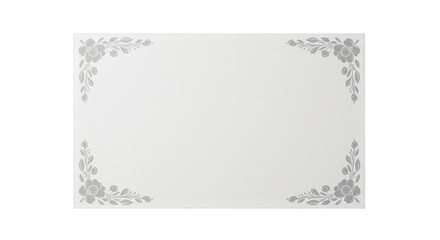 Floral corner design isolated on transparent background features a delicate pattern of flowers and leaves creating a decorative frame element on a white backdrop