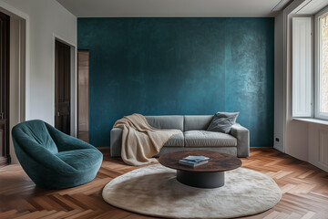 A modern and minimalist living room
