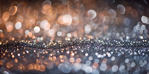 Bright Metallic Glitter Background with Silver Sparkle