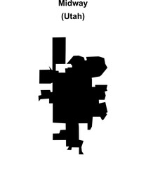 Midway (Utah) blank outline map