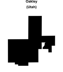 Oakley (Utah) blank outline map