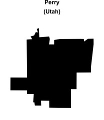 Perry (Utah) blank outline map