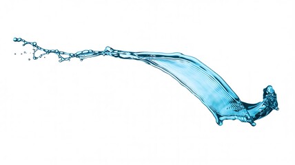 Water splash in motion: Capture the dynamic beauty of a clear water splash frozen in time, its crystalline form and graceful movement creating an artistic and refreshing display.