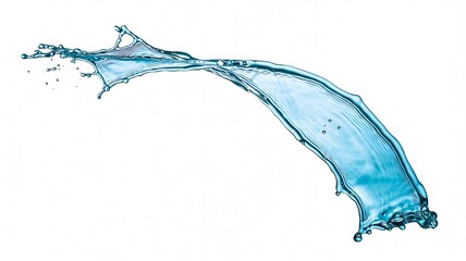 water Splash: A dynamic splash of water against a pure canvas, showcasing crystal clarity and motion in liquid form.