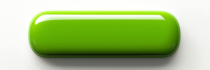 A single green capsule pill is displayed on a white surface with a subtle shadow beneath it