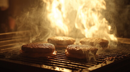 Sizzling Burgers Real Aesthetic Wallpaper Background for Foodies