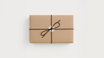 Brown paper package tied up with string