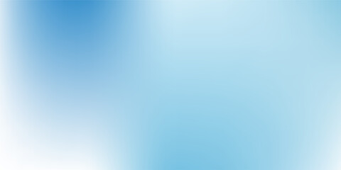 Panoramic abstract blue background illustration for product presentation with sunlight and blurred simple