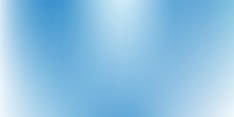 Panoramic abstract blue background illustration for product presentation with sunlight and blurred simple modern