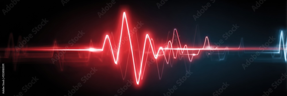 Poster Heartbeat Monitor Line Transforms Into Risk Meter Indicating Minimal Upper Zone Acceptance Within Medical Monitoring Systems