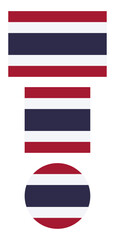 
Thailand flag PNG vector. Thailand square and round icon isolated on transparent PNG background. Thailand flag icon.