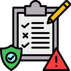 Contingency Planning lineal color icon