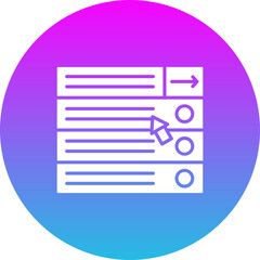 Drop down menu Icon