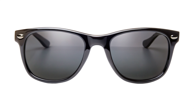 classic black sunglasses front view isolated on white background png