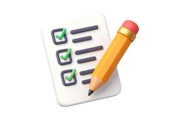 Checklist and pencil icon, symbolizing organization and planning, conveys productivity