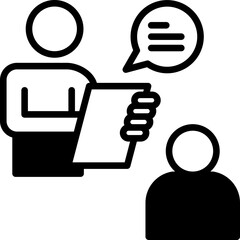 Interview mixed icon