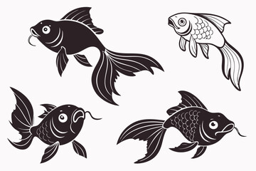 Fototapeta premium set of fish