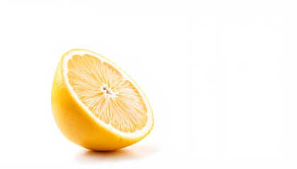 Zesty Half Lemon: A vibrant close-up captures a juicy half lemon, radiating freshness and the zesty essence of citrus fruit, hinting at culinary possibilities and the bright flavors of summer.