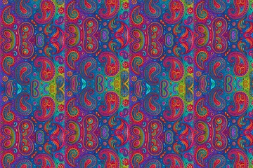 Seamless Colorful Ikat Pattern &ndash; Boho Tribal Fabric for Fashion & Decor