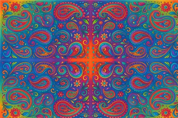 Seamless Colorful Ikat Pattern &ndash; Boho Tribal Fabric for Fashion & Decor