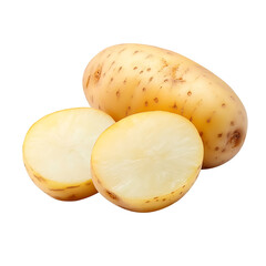 Potato and slice isolated transparent background.png