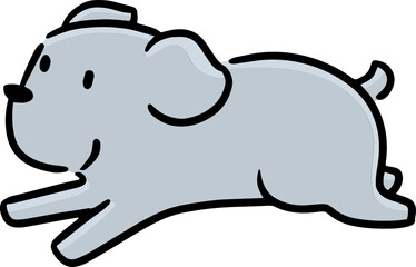 Illustration of dog running
